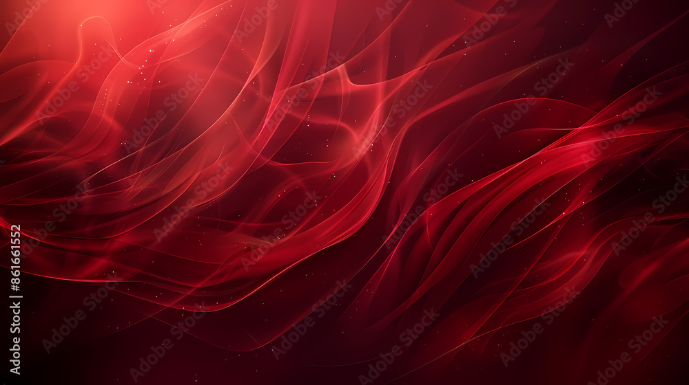 Obraz premium Abstract red and black background with flowing lines and subtle light particles, evoking a sense of movement and energy.
