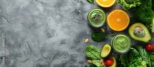Green smoothie with healthy...