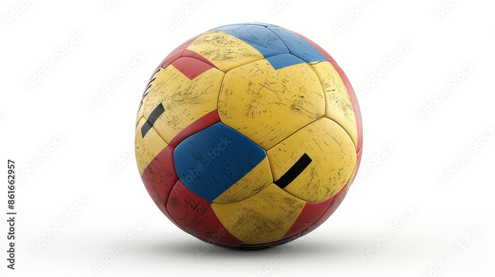 European Football Championship 2024, A soccer ball with the flag design of Belgium on white background European Football Championship 2024, A soccer ball with the flag design of Belgium on white background