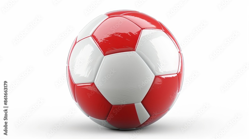 European Football Championship 2024, A soccer ball with the flag design of Austrian on white background European Football Championship 2024, A soccer ball with the flag design of Austrian on white background