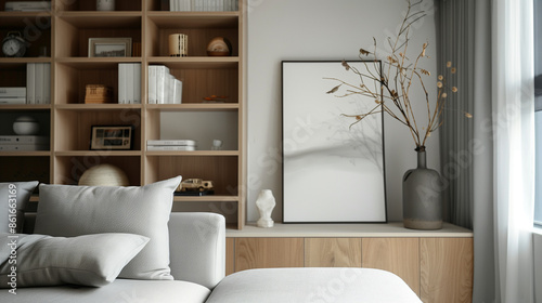 Home office interior backdrop for online meetings