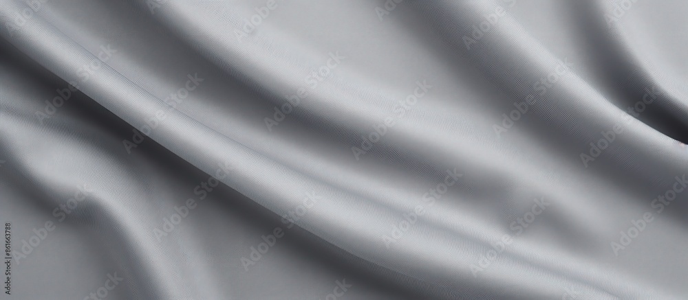 Empty gray fabric textured background with a seamless grey fiber pattern for fashion clothing fragment in a top view flat lay, providing ample copy space image. Empty gray fabric textured background with a seamless grey fiber pattern for fashion clothing fragment in a top view flat lay, providing ample copy space image.