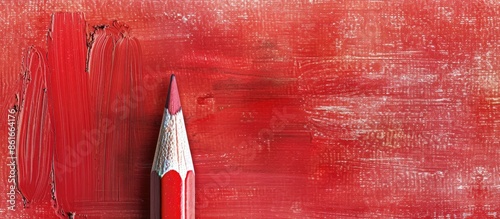 Wooden red pencil pastel ba...