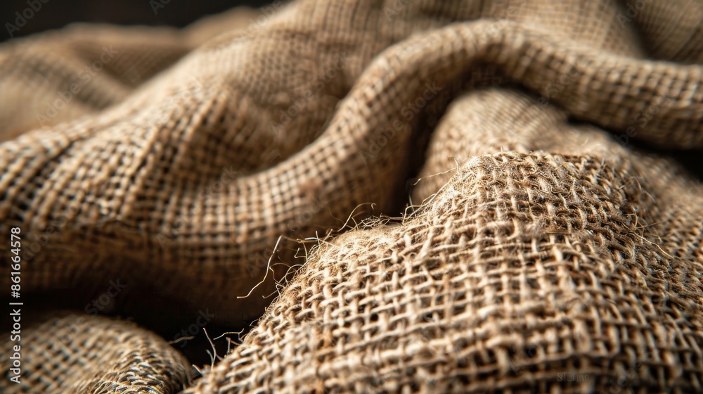 Close Up of Brown Burlap Fabric Close Up of Brown Burlap Fabric