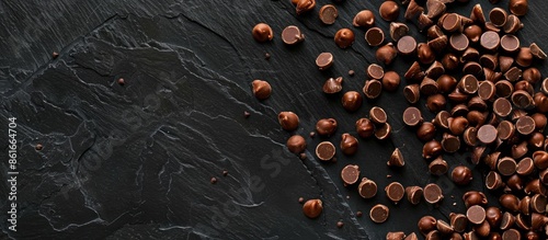 Chocolate candies on a blac...