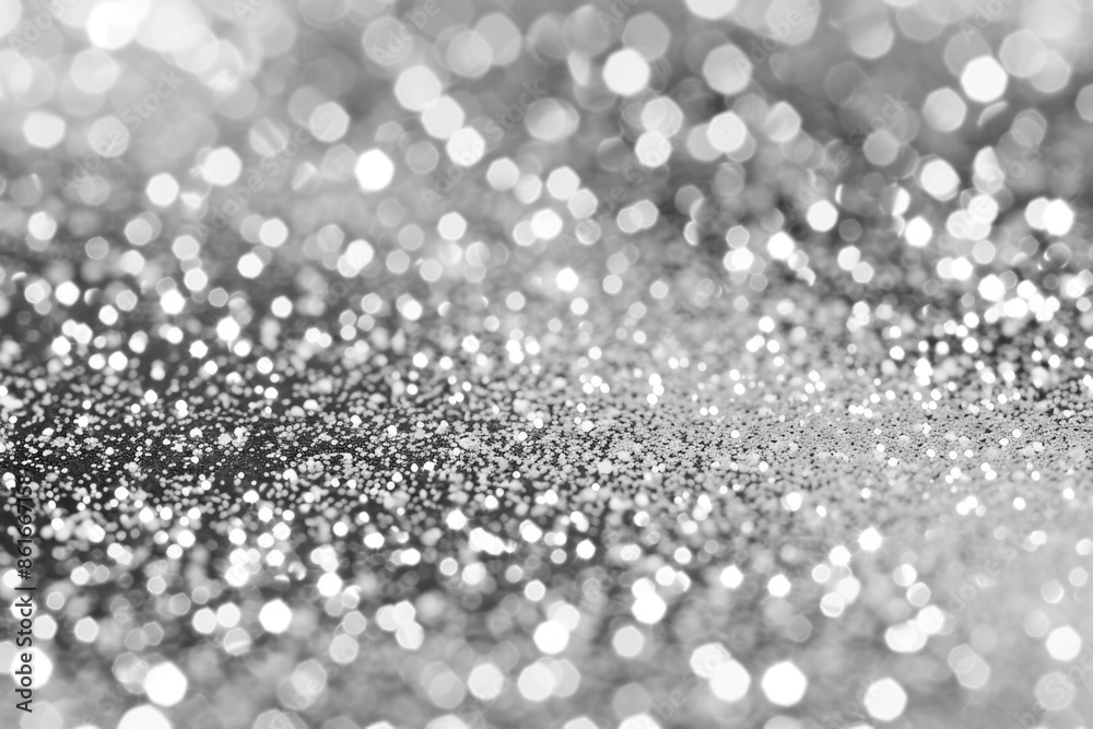 Black and white photo of a glittery background with sparkly decorations Black and white photo of a glittery background with sparkly decorations