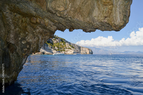 Majestic panorama of islands and yachts