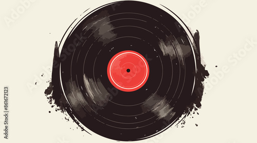 Disc. Drawn in chalk icon. flat vector style isolated