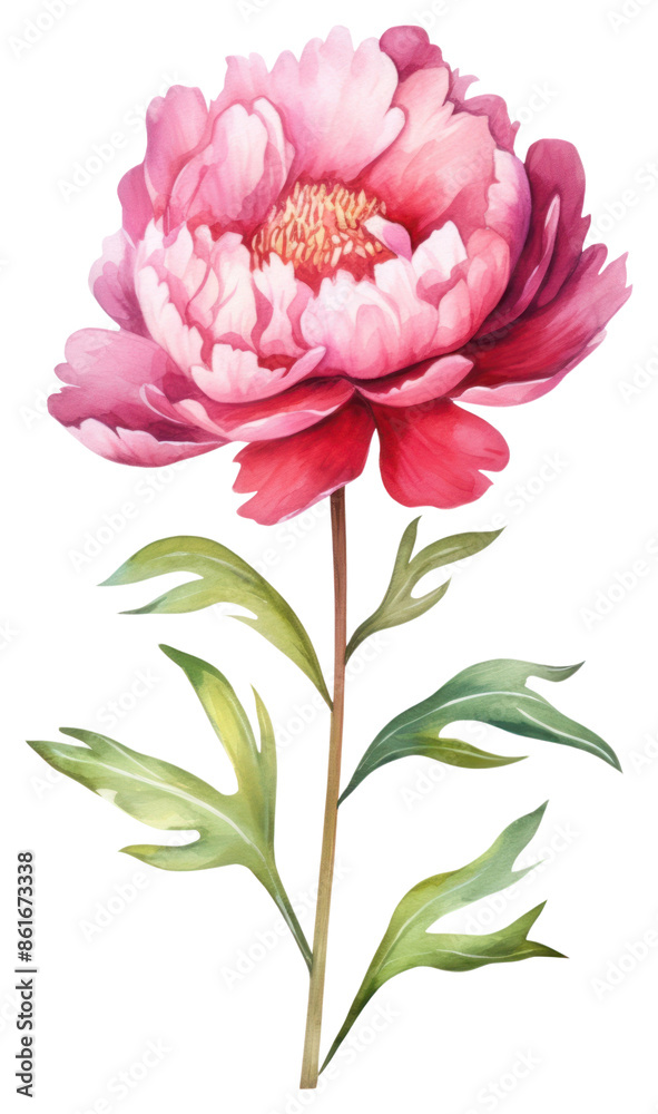 PNG Flower common peony blossom plant white background.