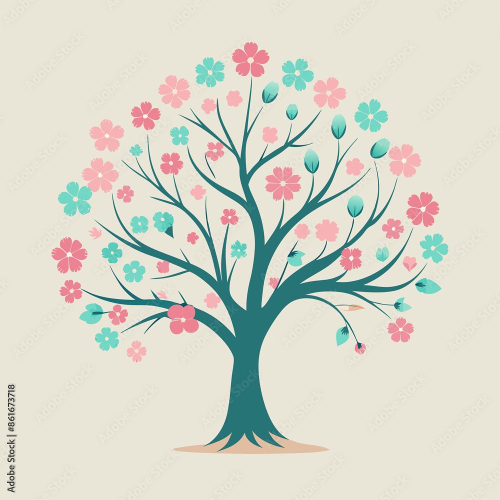 Obraz premium tree with flowers