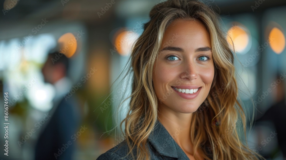 A professional stock photo of PR specialists in a media office, wearing contemporary business attire, in a media-savvy environment, feeling influential A professional stock photo of PR specialists in a media office, wearing contemporary business attire, in a media-savvy environment, feeling influential