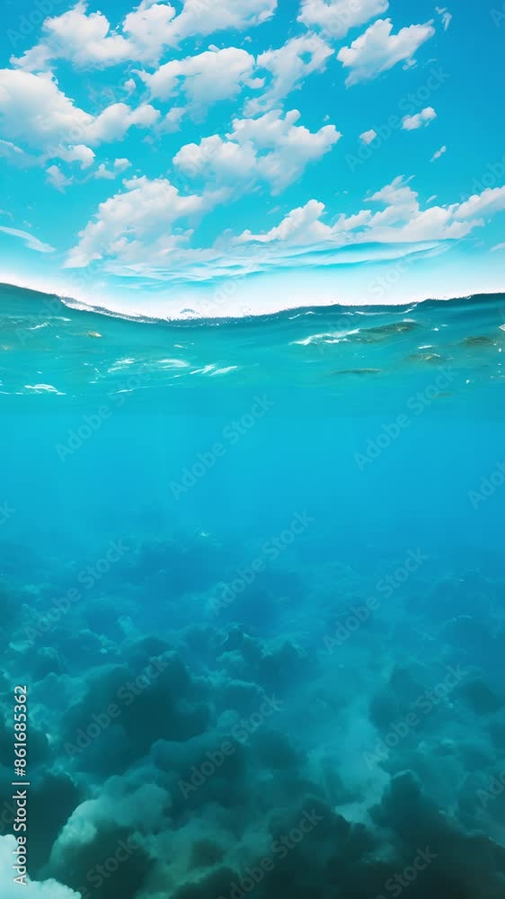 Aquatic Serenity: The Underwater Landscape in Slow Motion - made with Generative AI Aquatic Serenity: The Underwater Landscape in Slow Motion - made with Generative AI