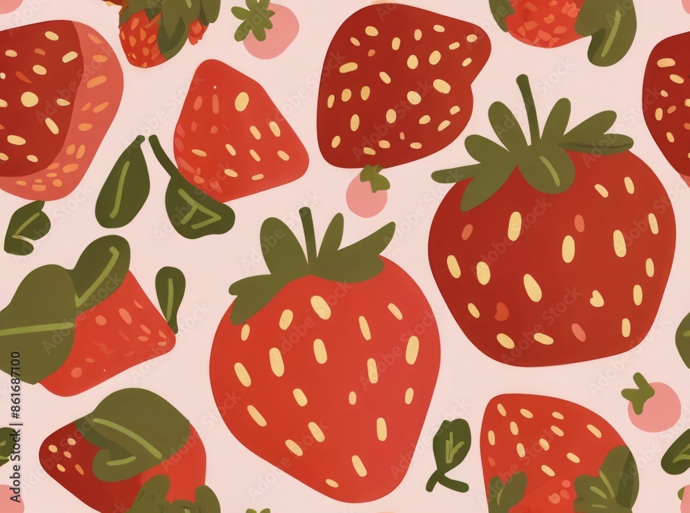 seamless pattern strawberries doodle background seamless pattern strawberries doodle background