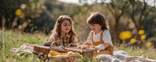 Family Outdoor Picnic with ...