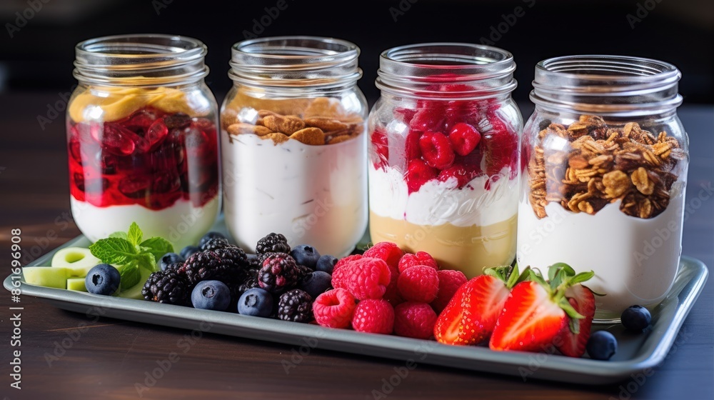 yogurt to various jars and dishes, try a variety of toppings and always include large container in shot, food, dessert, sweet, fresh, dairy, delicious, breakfast, fruit, organic yogurt to various jars and dishes, try a variety of toppings and always include large container in shot, food, dessert, sweet, fresh, dairy, delicious, breakfast, fruit, organic