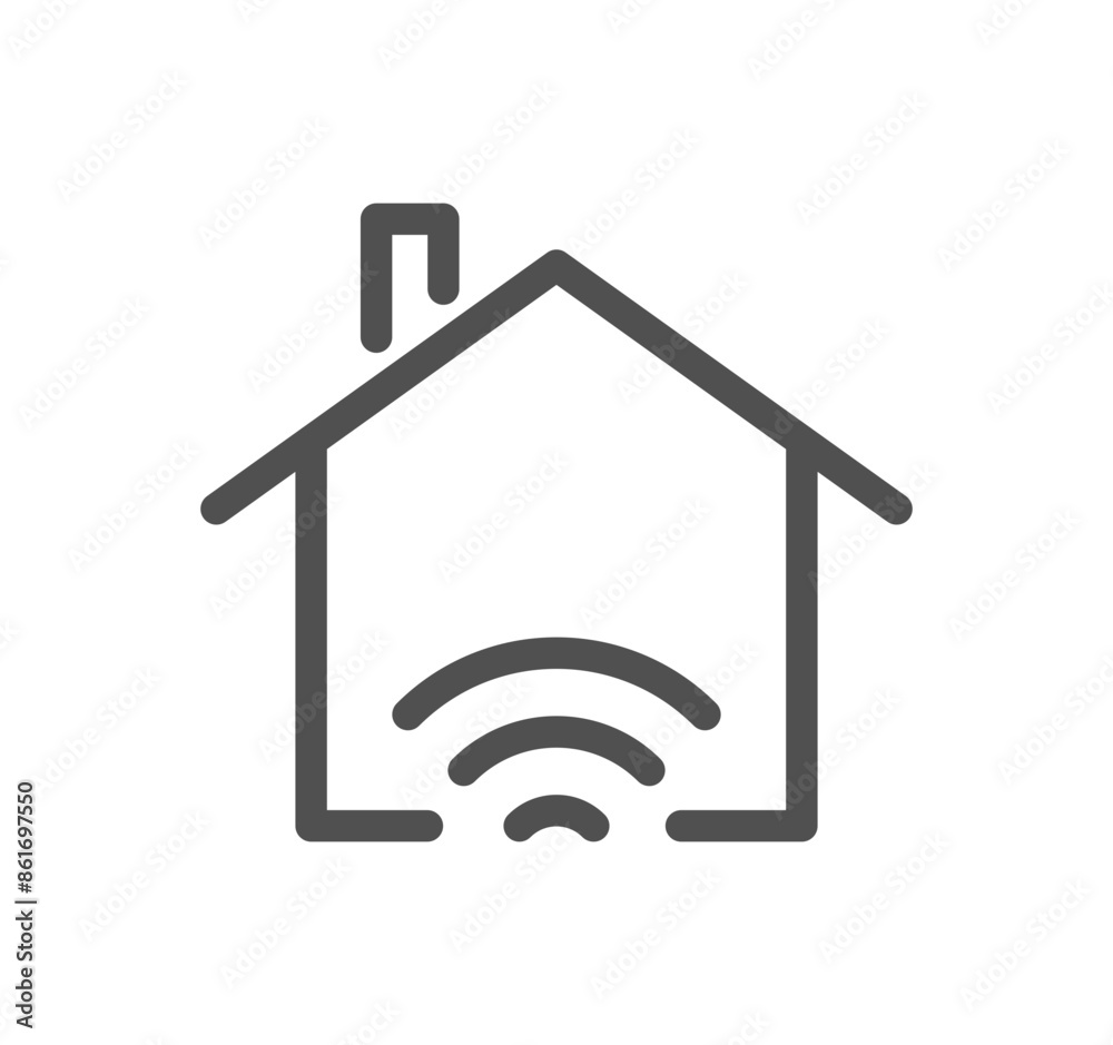 Smart house related icon outline and linear vector.
Smart house related icon outline and linear vector.