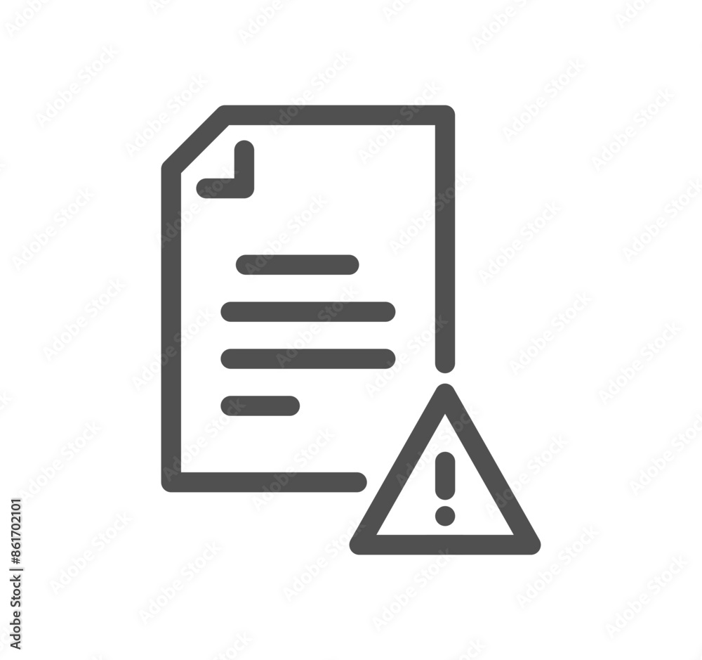 Document and paperwork icon outline and linear vector.
Document and paperwork icon outline and linear vector.