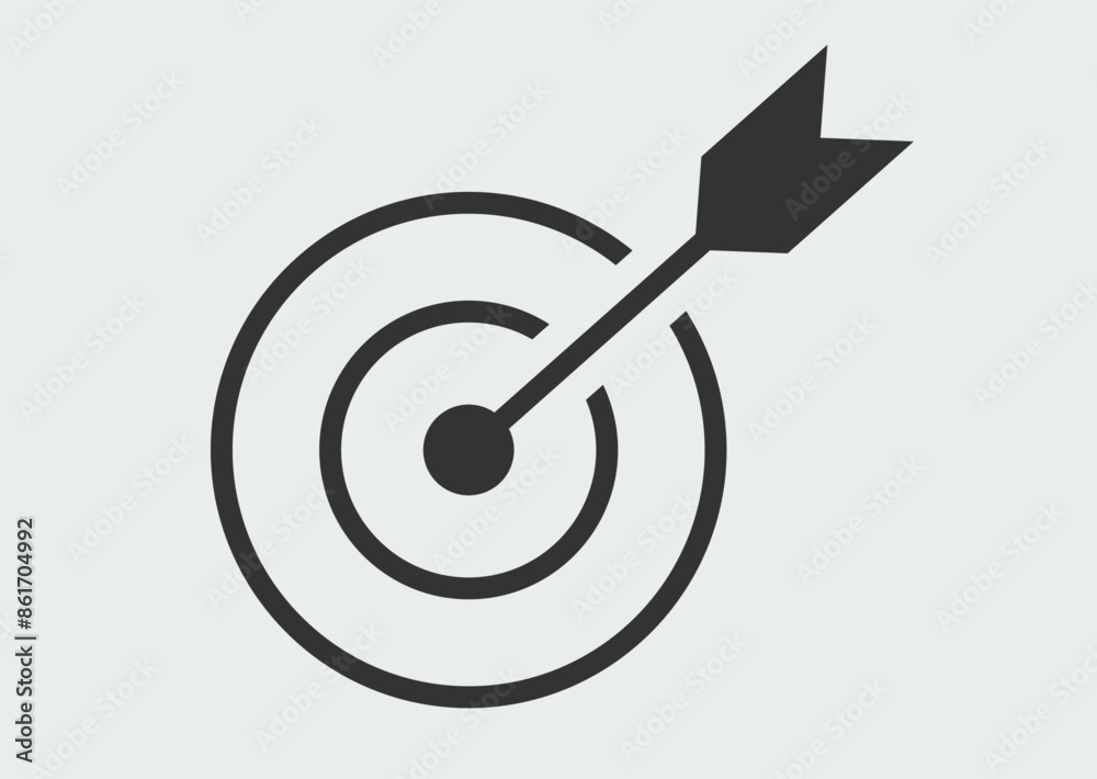Target or Dart Arrow icon. Easy editable vector design. Target or Dart Arrow icon. Easy editable vector design.