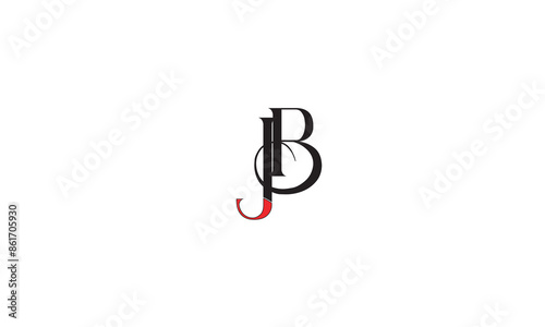 JB, BJ , J , B , Abstract Letters Logo Monogram	