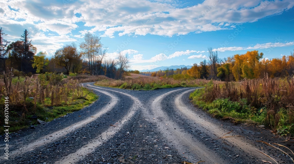 two diverging roads symbolizing success or failure in career and life choices two diverging roads symbolizing success or failure in career and life choices
