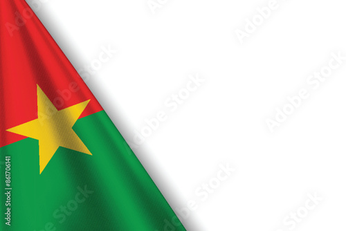 BURKINA FASSO Flag with Original color photo