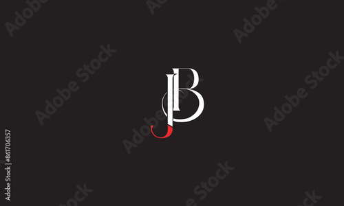 JB, BJ , J , B , Abstract Letters Logo Monogram	