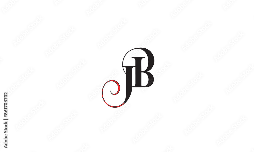JB, BJ , J , B , Abstract Letters Logo Monogram JB, BJ , J , B , Abstract Letters Logo Monogram