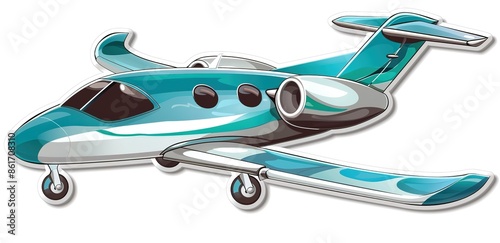 fighter aircraft with bright colors and bold contours for digital and print applications photo