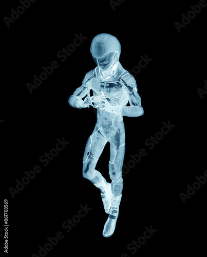 alien soldier is floating © DM7