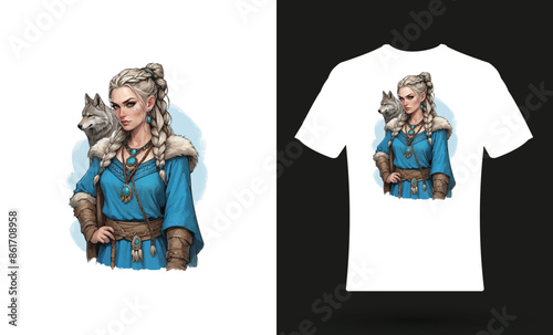 t-shirt design samples with a angry gril and a fox