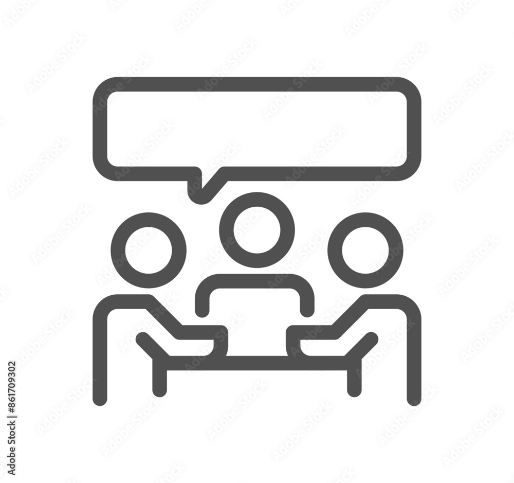 Teamwork related icon outline and linear vector.
Teamwork related icon outline and linear vector.
