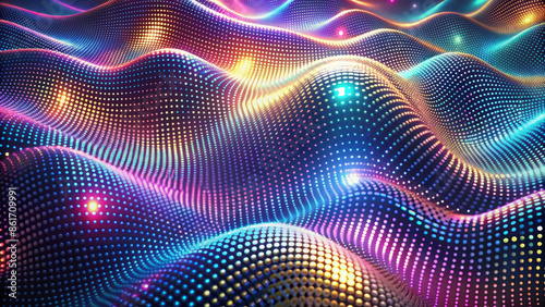 Abstract Textured Holographic Background