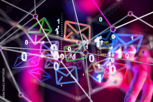 mail communication support contact concept service - 3d