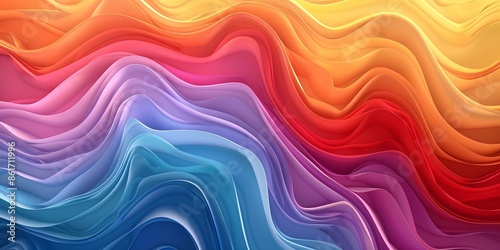 Abstract Colorful Wavy Lines Background