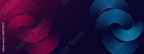 Modern abstract background with flowing lines. Digital future technology concept. vector illustration.