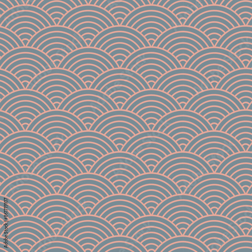 Vector graphic seamless blue and pink abstract pattern Wrapping design