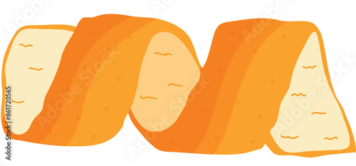Mandarin Orange Peel Skin Vector Illustration
