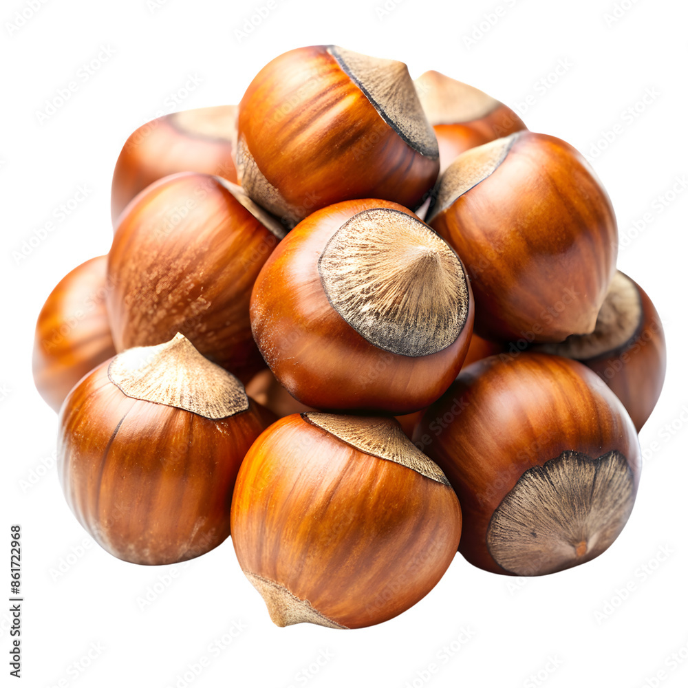Close-up of Fresh Hazelnuts Piled Together Close-up of Fresh Hazelnuts Piled Together