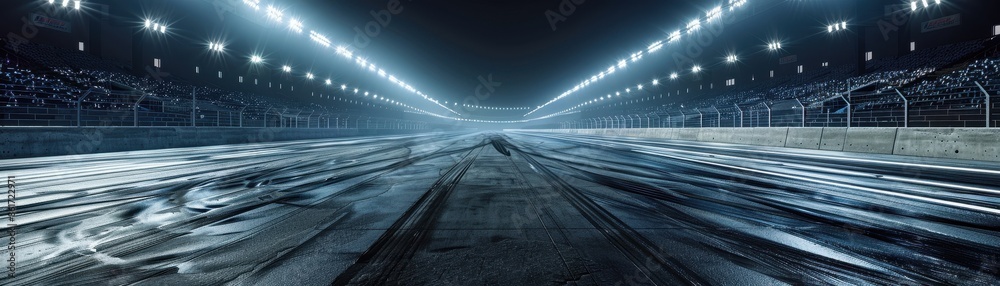 Fototapeta premium Race Track Arena with Spotlights