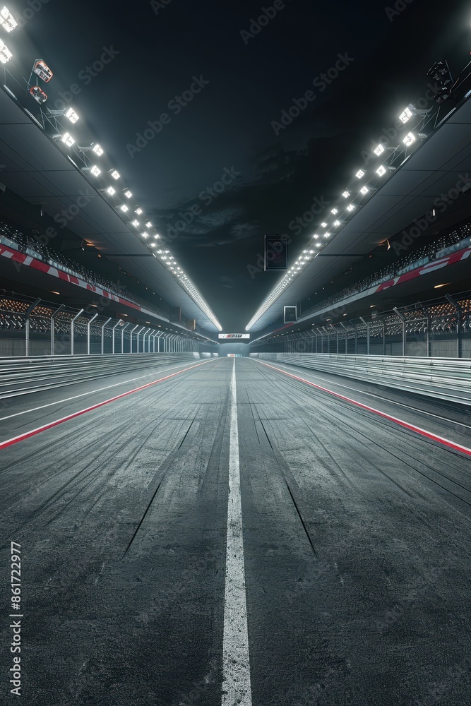 Race Track Arena with Spotlights Race Track Arena with Spotlights