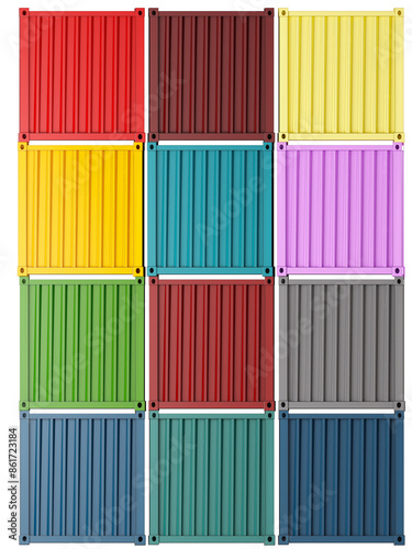 Sea containers. Multicolore...