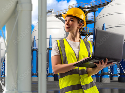 Woman industrial engineer. ...