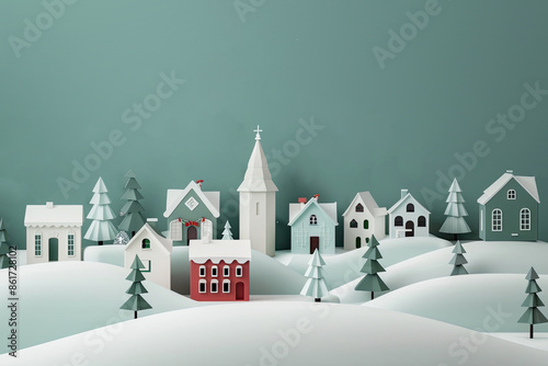 Cute Cartoon Christmas Vill...