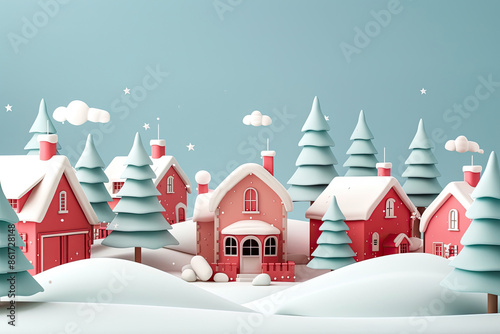Cute Cartoon Christmas Vill...