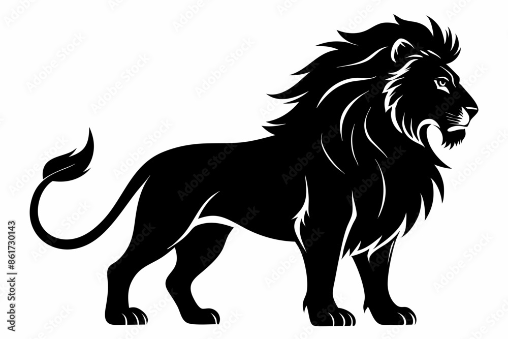 isolated black silhouette of a lion collection, lion black silhouette icon vector isolated black silhouette of a lion collection, lion black silhouette icon vector