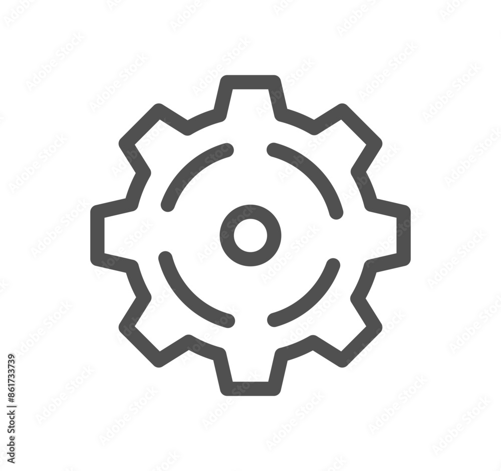 Gear related icon outline and linear vector. Gear related icon outline and linear vector.