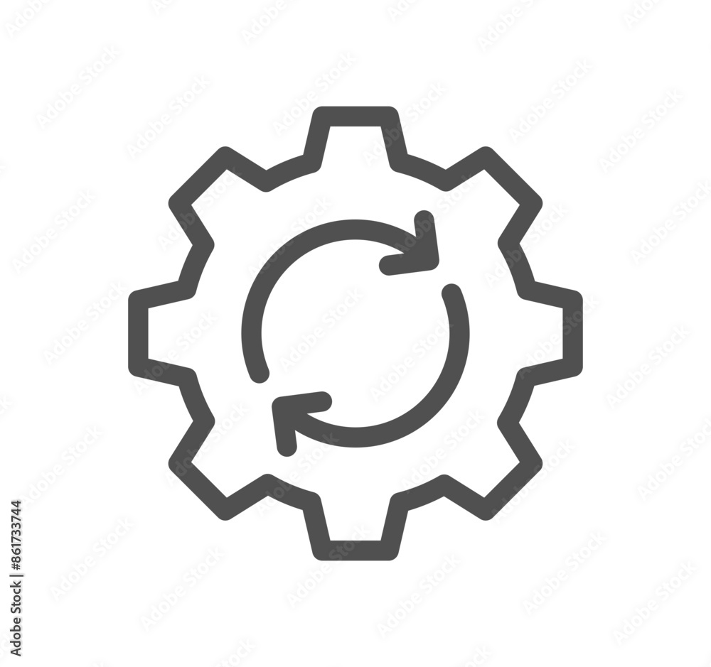 Gear related icon outline and linear vector. Gear related icon outline and linear vector.