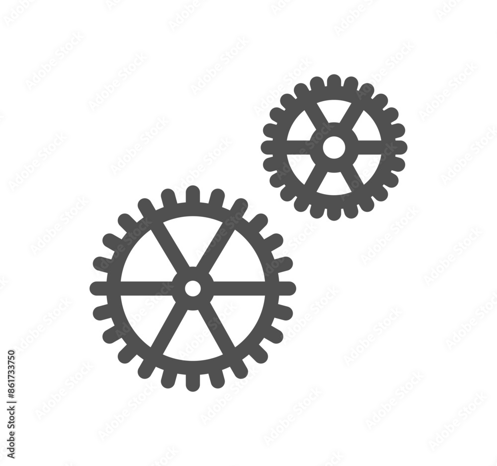Gear related icon outline and linear vector.	