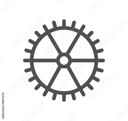 Gear related icon outline and linear vector.	