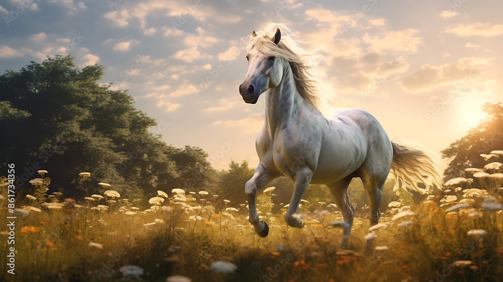 White Horse: Elegance in Motion White Horse: Elegance in Motion